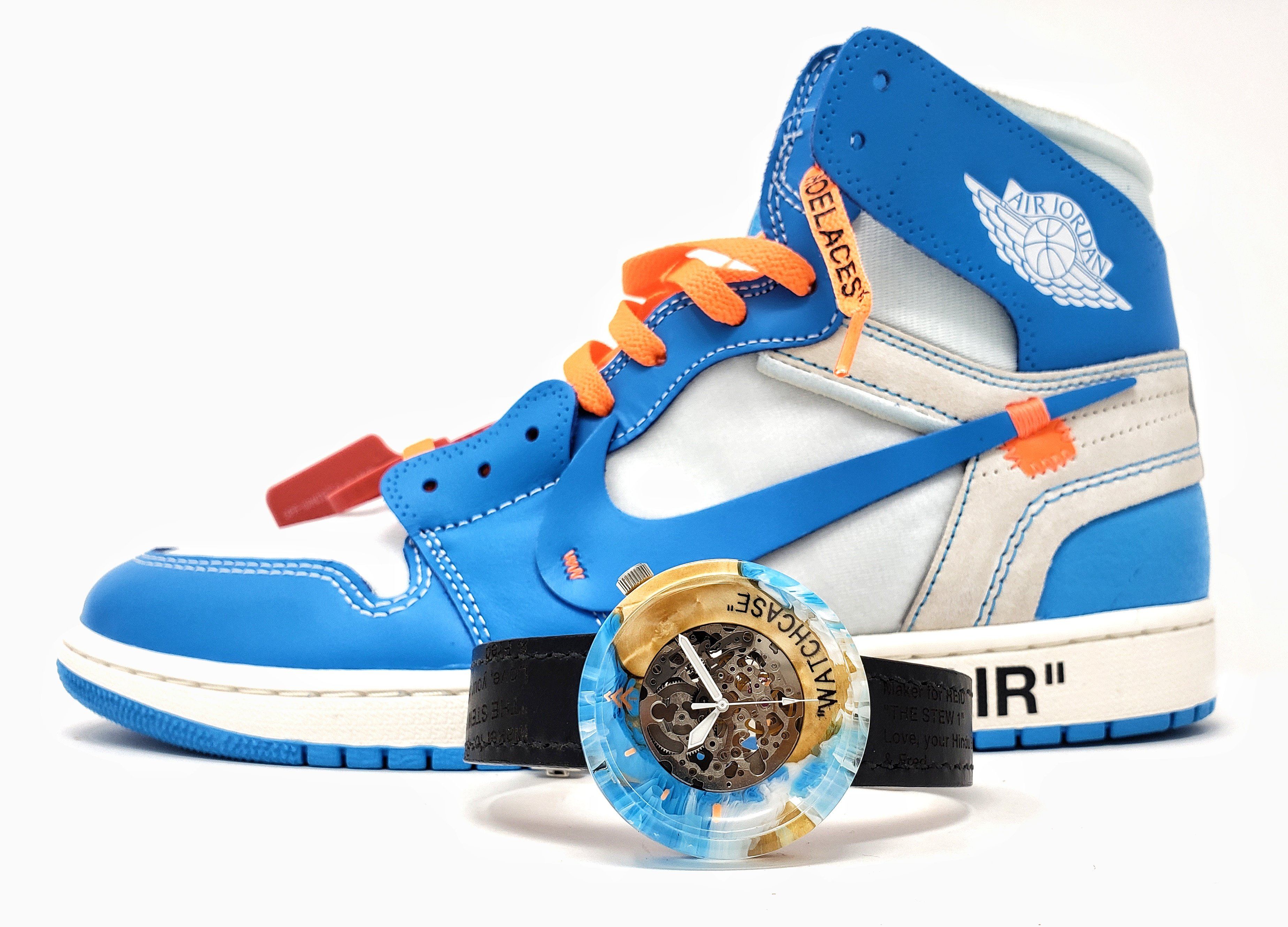 Off white nike best sale air jordan 1 blue