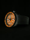 Side Profile of Seiko NH Watch with custom wooden bezel and face