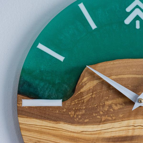 #72 | OLIVE X RESIN Wood Wall Clock Maker Watch Co.® 