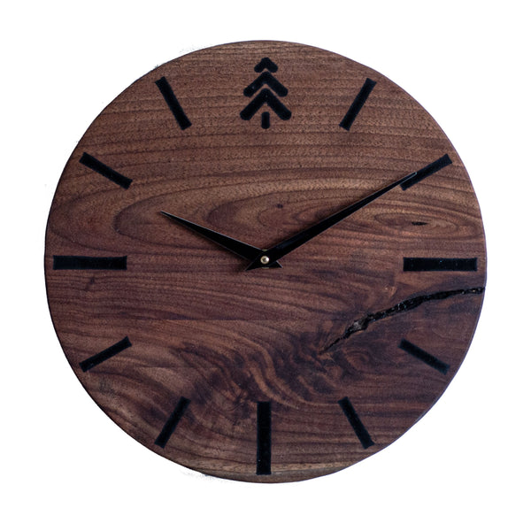 Walnut Wall Clock - 12"
