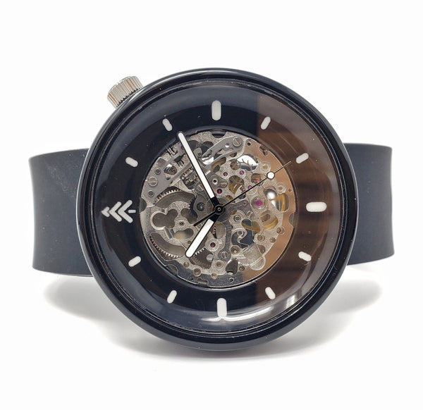 Black and Silver Resin Watch 