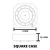 SILVER FUNGI 41MM Square Case Maker Watch Co.® 