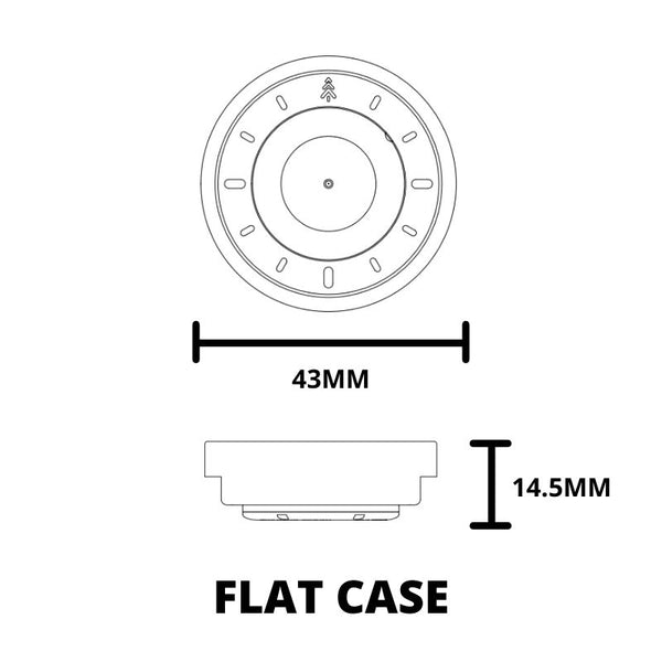 BLACK MARBLE 43MM Flat Case Maker Watch Co.® 