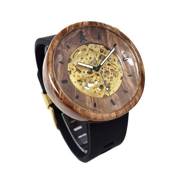 All Wood Automatic Watch Case - Maple Burl