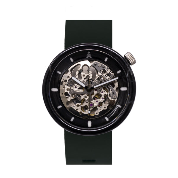 Black Marble Mechanical Watch