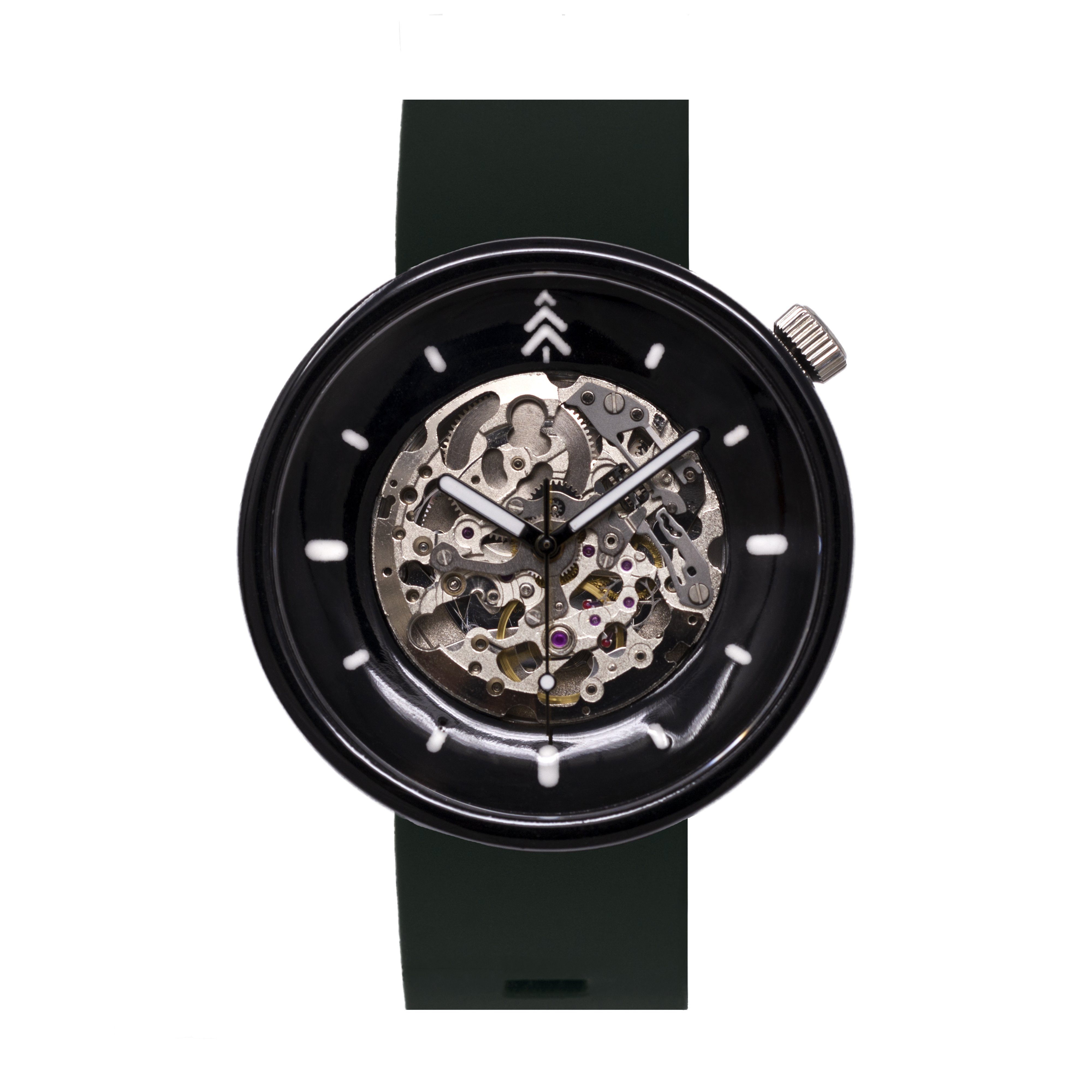 Classic Black Mechanical Wristwatch