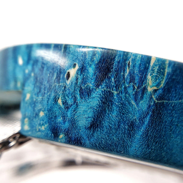 Stabilized Blue Wooden Watch - Maker Watch Co.