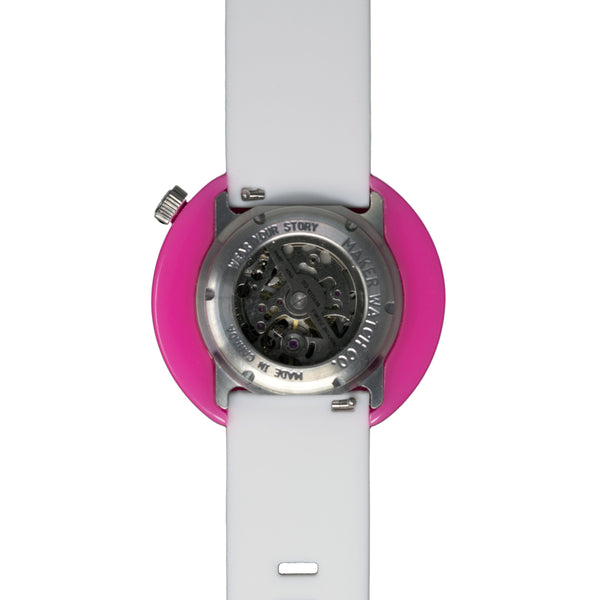 #319 | FLO PINK 45MM Flat Case Maker Watch Co.® 