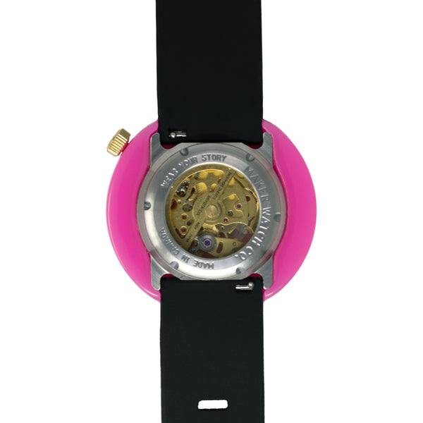 #321 | FLO PINK 45MM Flat Case Maker Watch Co.® 