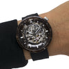 Cigar and silver flake mechanical watch