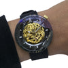 Black and Purple Wood and Resin Epoxy Watch
