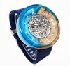 Ocean Blue Resin Art Watch - Navy Strap - Maker Watch Co