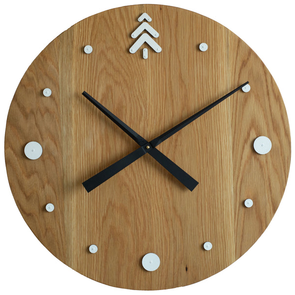 #001 | GRANDE WHITE OAK Wood Wall Clock Maker Watch Co.® 