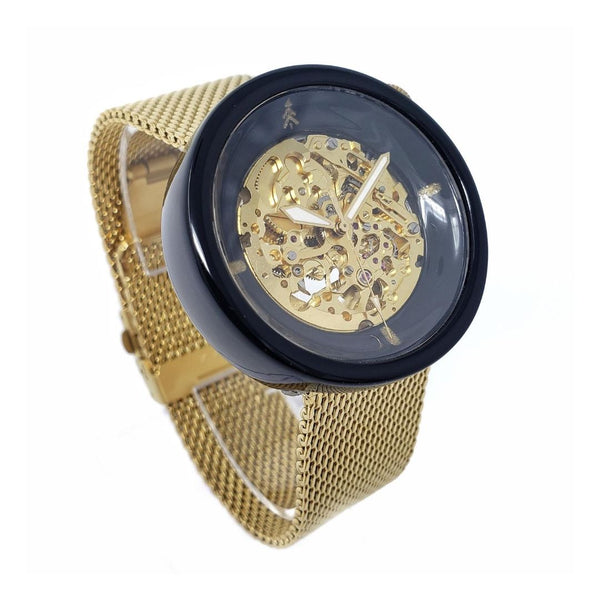 Ladies Automatic Watch - Black & Gold
