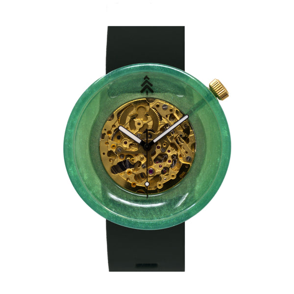 Green and Gold Resin Watch