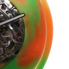 neon green and orange resin mix