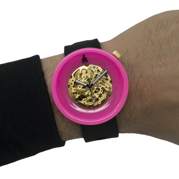 FLO PINK 45MM Flat Case Maker Watch Co.® 