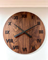 24" GRANDE WALNUT WALL CLOCK - ROMAN