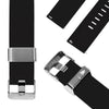 Soft Silicone Rubber Watch Strap with Quick Release - Black