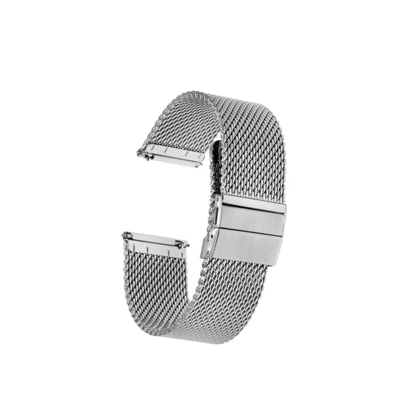 Stainless Steel Mesh (Brand Neutral) Steel Maker Watch Co.® Silver 18MM 