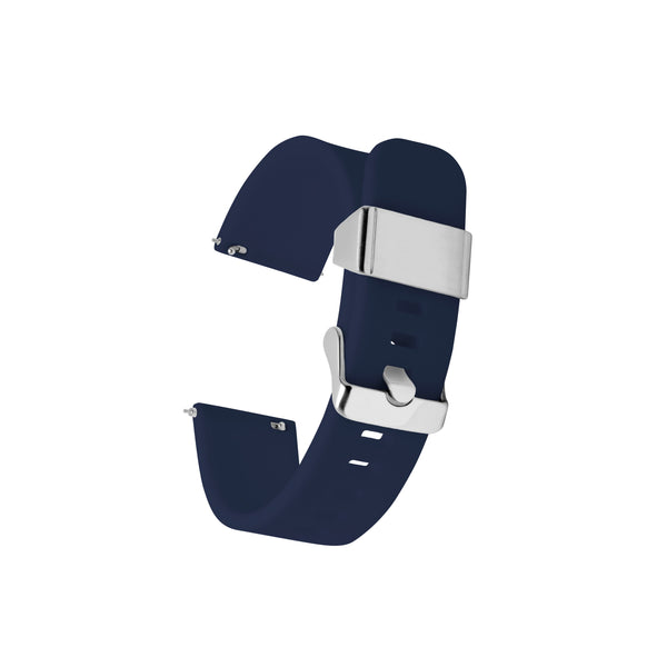 Soft Silicone Rubber Watch Strap with Quick Release - Navy