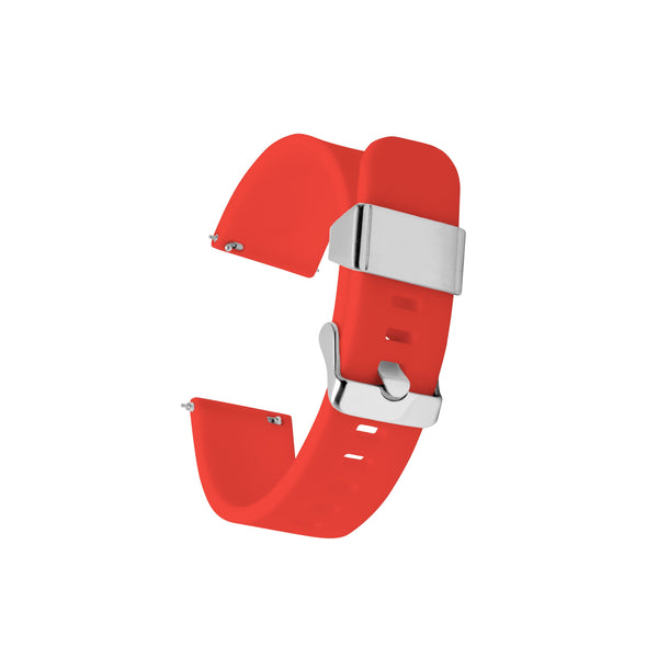 Soft Silicone Rubber Watch Strap with Quick Release - Red