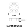 #584 | BLACK FUNGI 41MM Square Maker Watch Co.® 