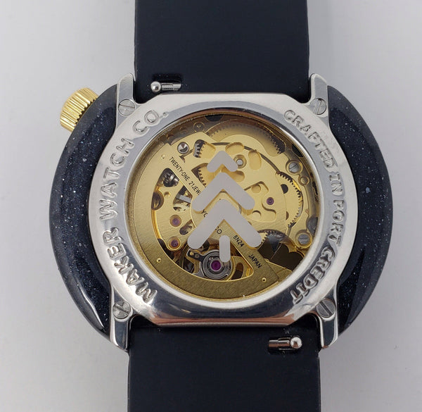 Watchmaker Razorback Black Diamond Resin Watch | Maker Watch Co.®
