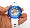 Blue and Silver Resin Watch