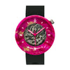 Neon Pink Wood Watch
