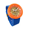Orange and Blue Resin Automatic Watch