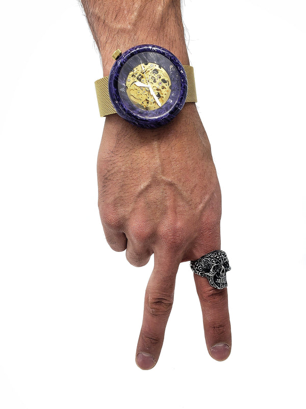 Purple Wooden Watch for Men - Maker Watch Co.®