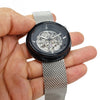 Mens Black and Silver Watch