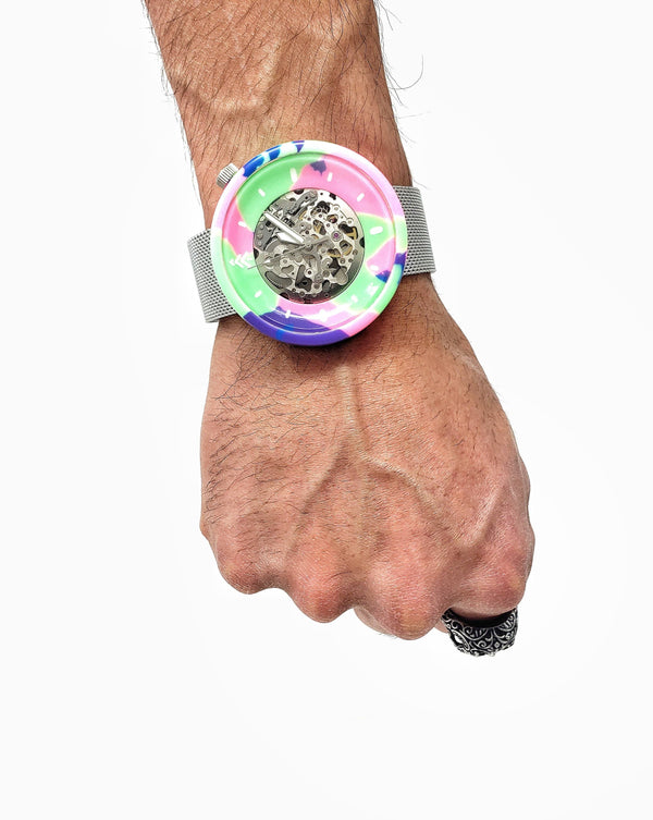 Retro Wave Neon Colored Watch - 80's theme - Maker Watch Co.