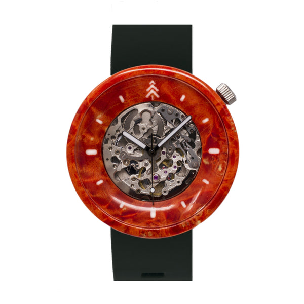 Solid Maple Wood Watch - Orange