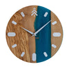 Olive Wood and Resin Wall Clock