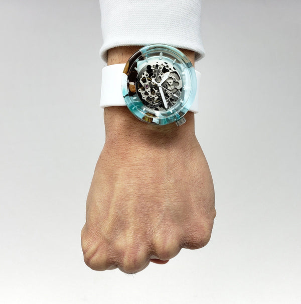 Beach Themed Resin Watch - White Strap - Maker Watch Co.